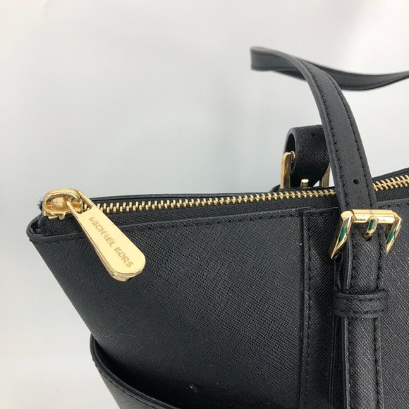 Michael Kors black classic Jet Set Saffiano leather tote bag & matching wallet - Picture 9 of 16